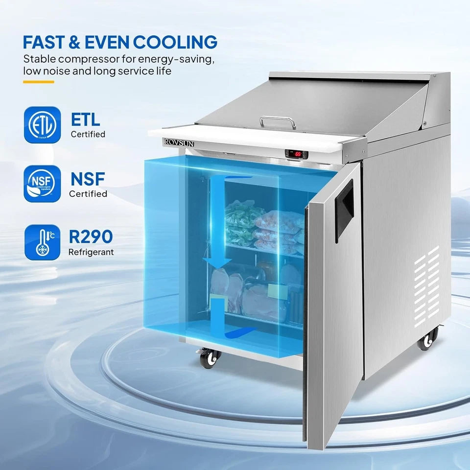1 Door Commercial Sandwich Refrigerator