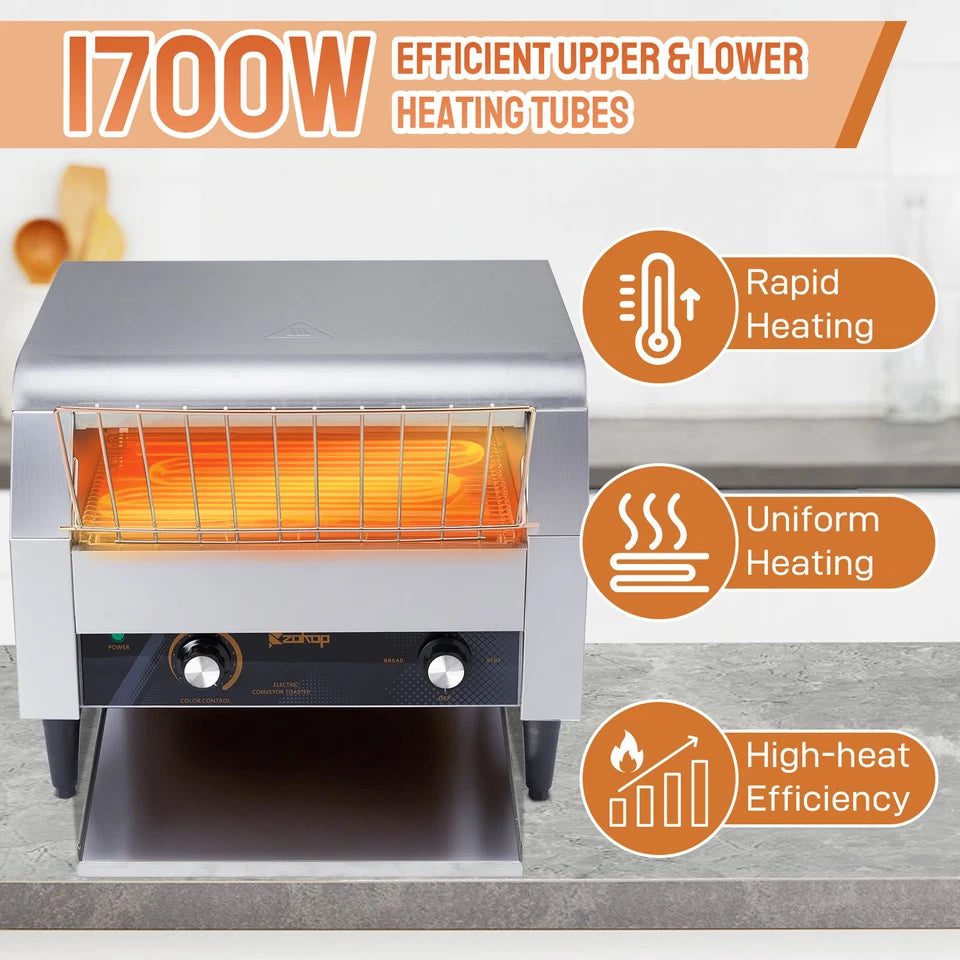 1700W Restaurant Commercial Toaster