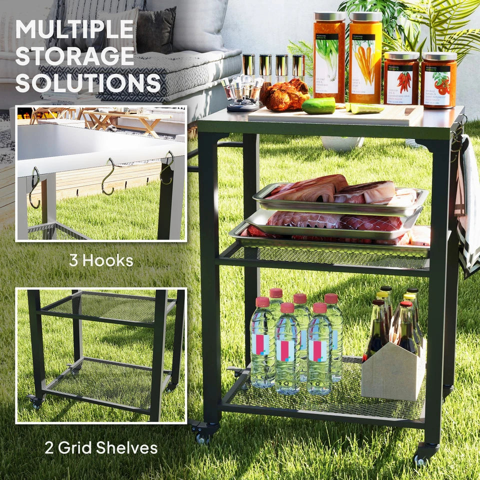 Bauer Outdoor Bar Cart