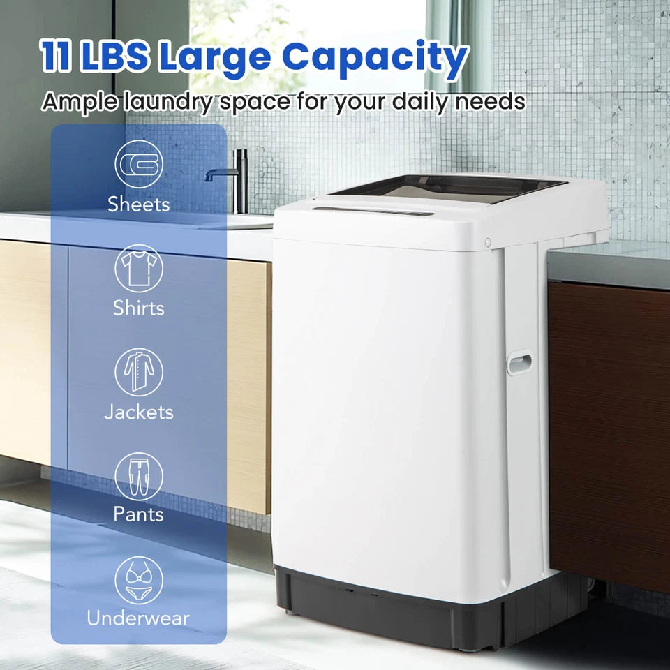 11lbs Portable Apartment Ventless Washer & Dryer Combo