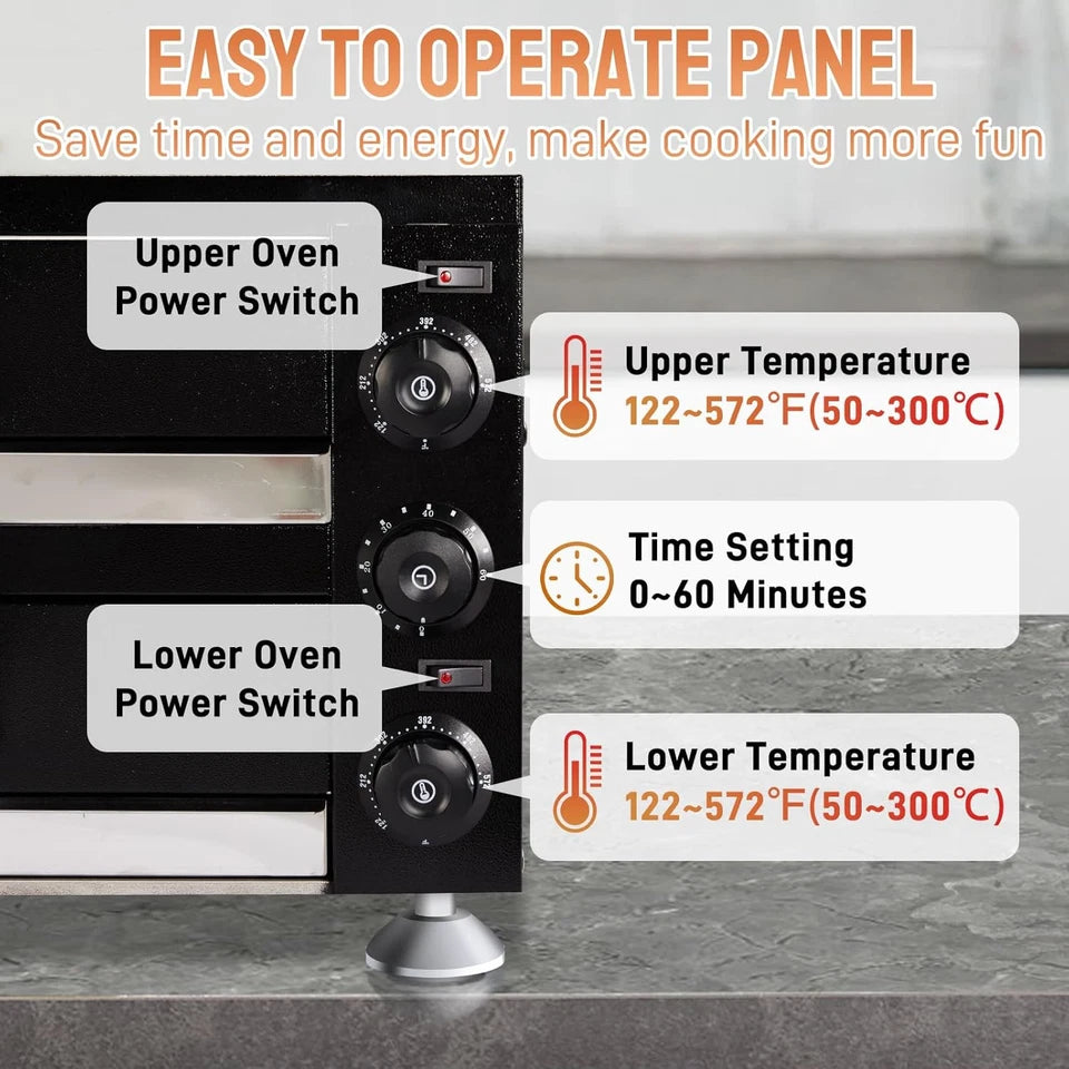 Double Commercial Electric Pizza Oven
