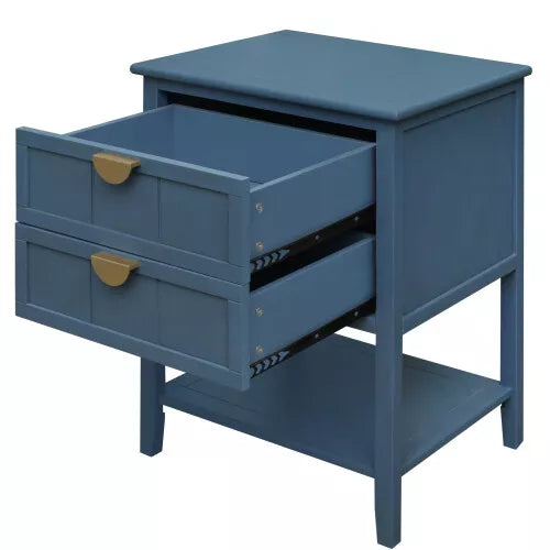 2 Drawers Living Room End Table