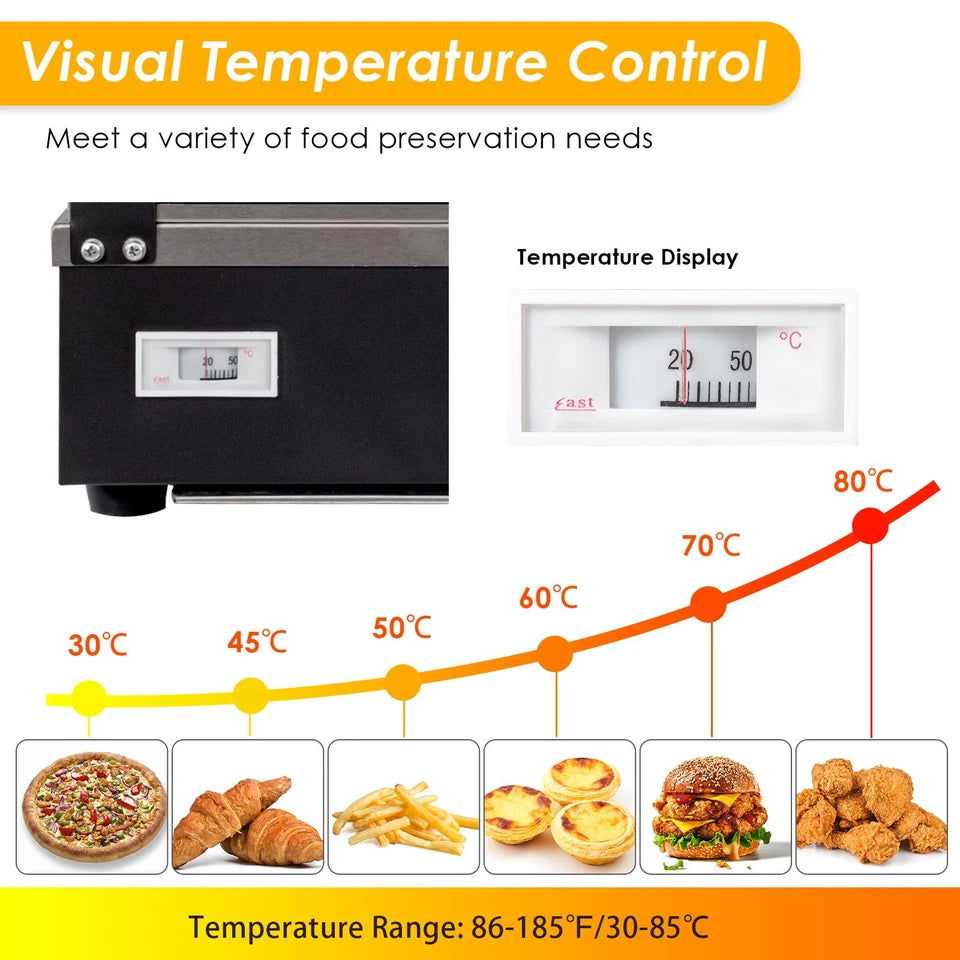 1500W Commercial Countertop Food Warmer
