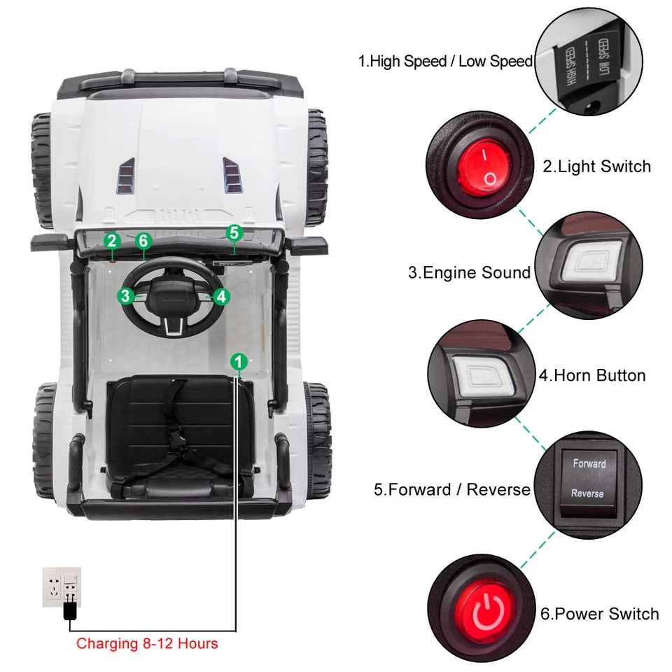 12V Electric Ride On Car W/ Remote Control