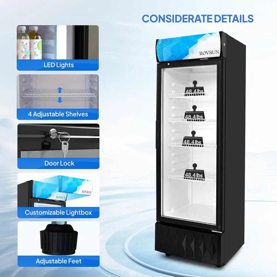 8.1 Cu Ft Commercial Drink Cooler Fridge Canva Home