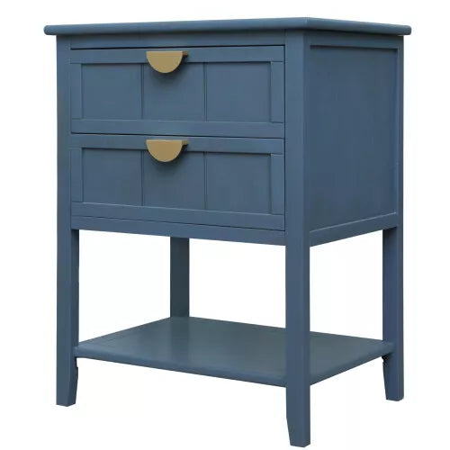 2 Drawers Living Room End Table