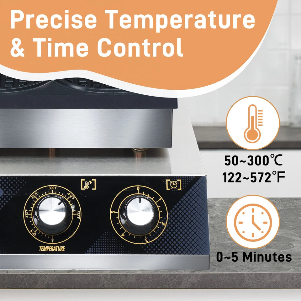 1750W Commercial Waffle Maker Machine