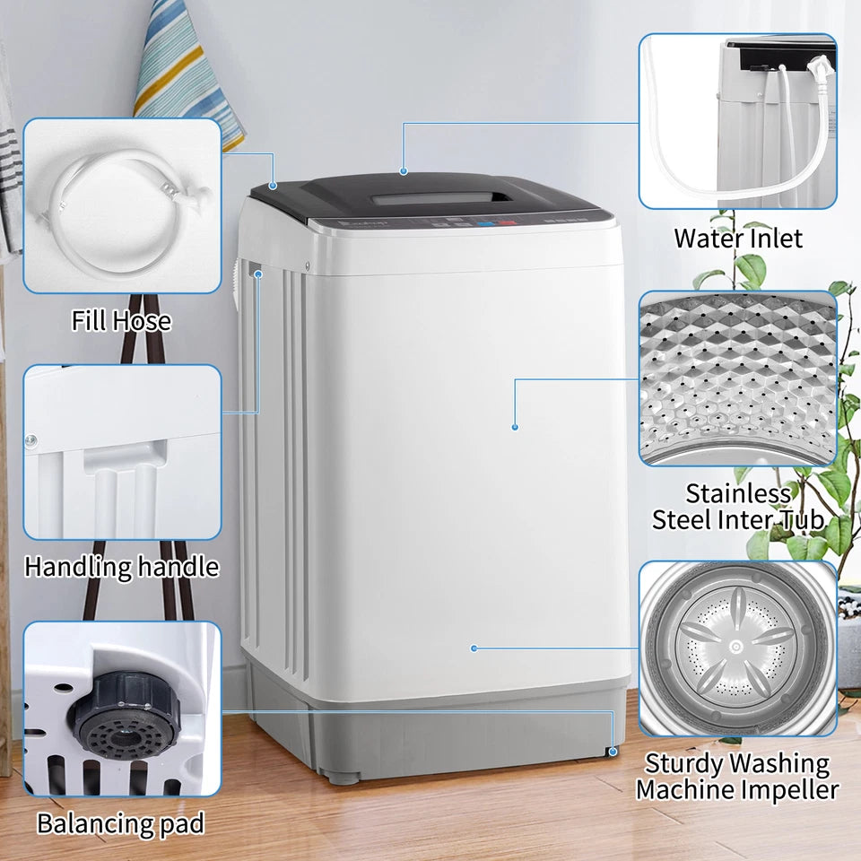 17.6lbs Portable Apartment Ventless Washer & Dryer Combo