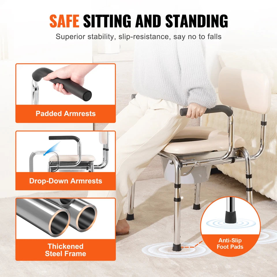 Crane Adult's Bedside Commode Chair