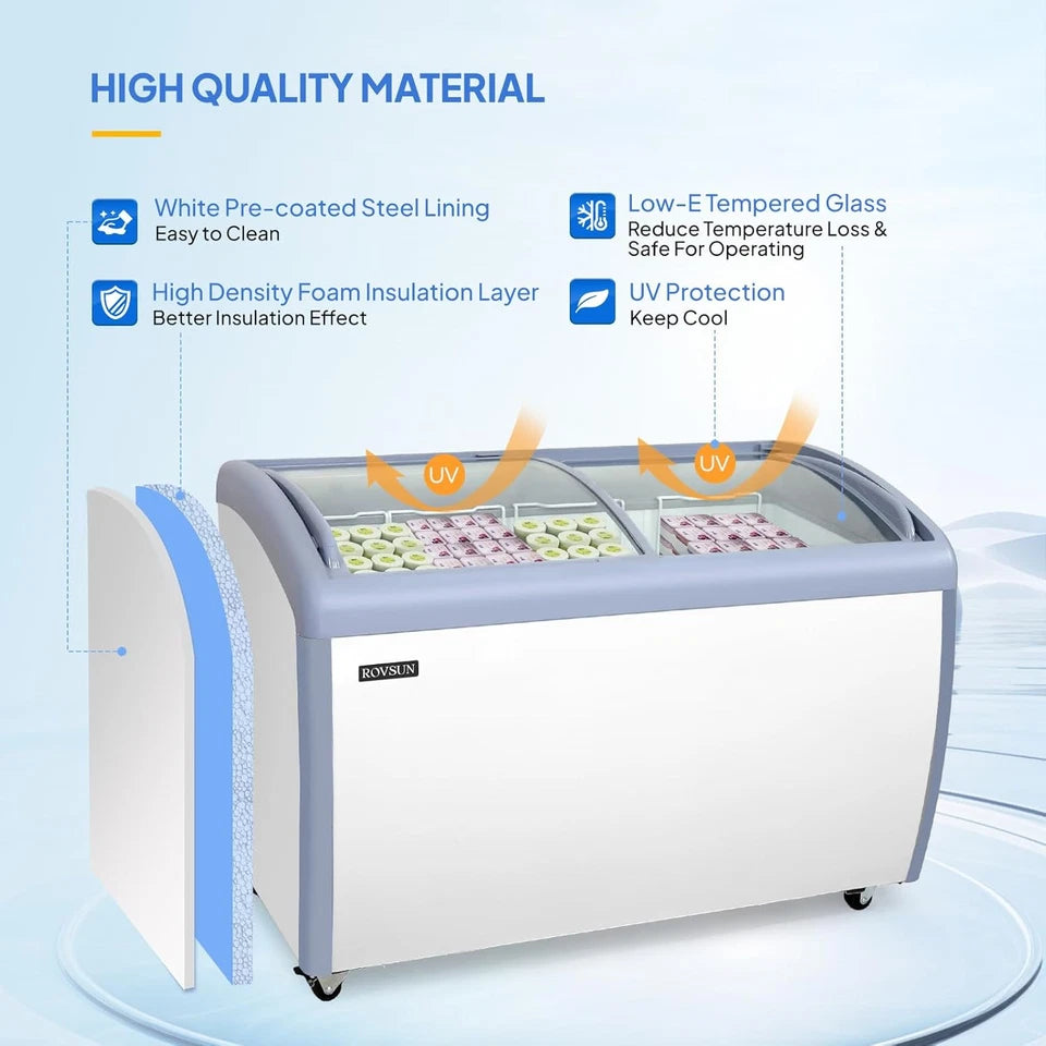 12.7 Cu Ft Commercial Ice Cream Display Freezer