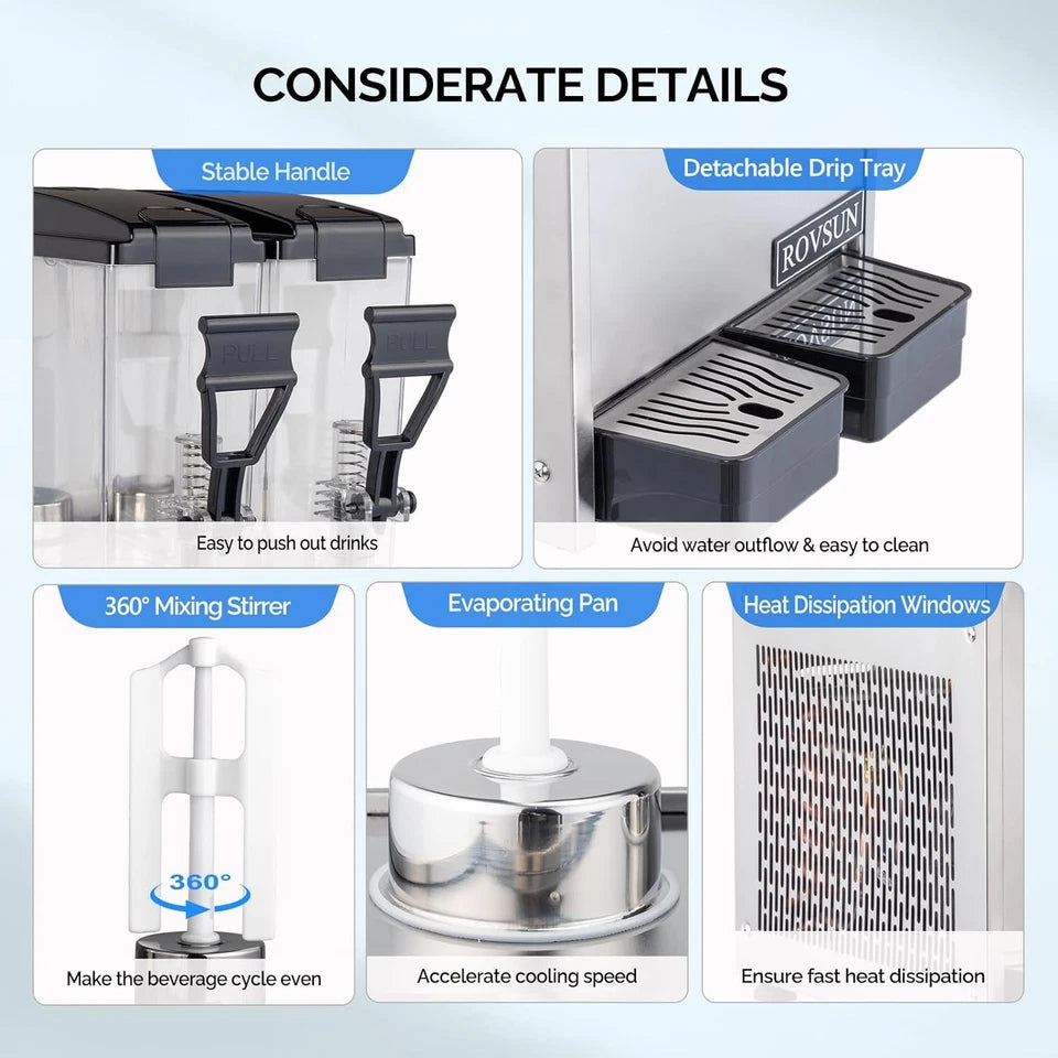 20L Double Commercial Beverage Dispenser