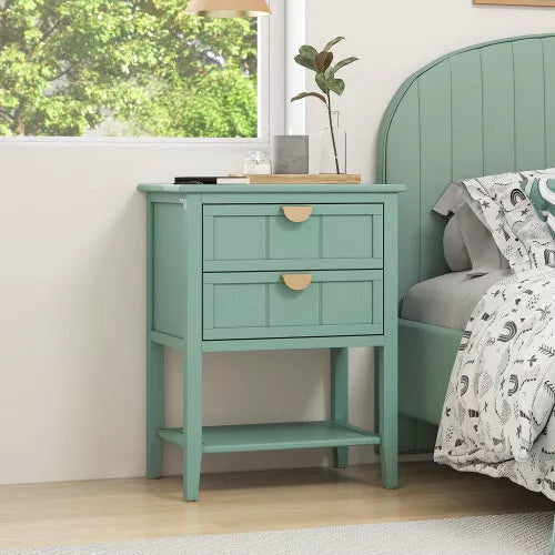 2 Drawers Living Room End Table