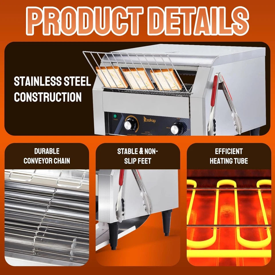 1700W Restaurant Commercial Toaster