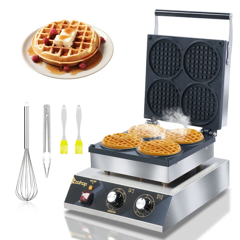1750W Commercial Waffle Maker Machine