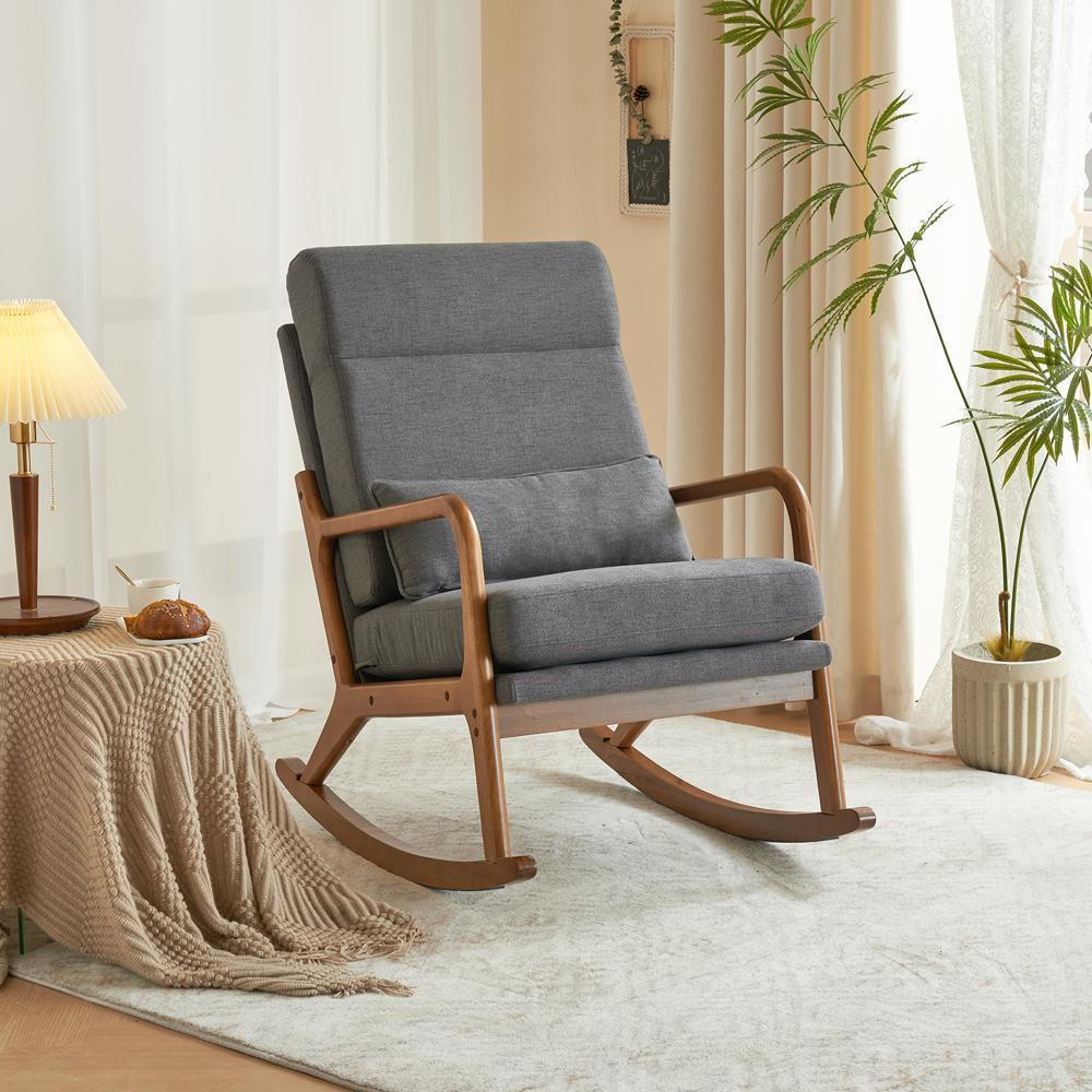 Wiley Modern Cushioned Rocking Armchair