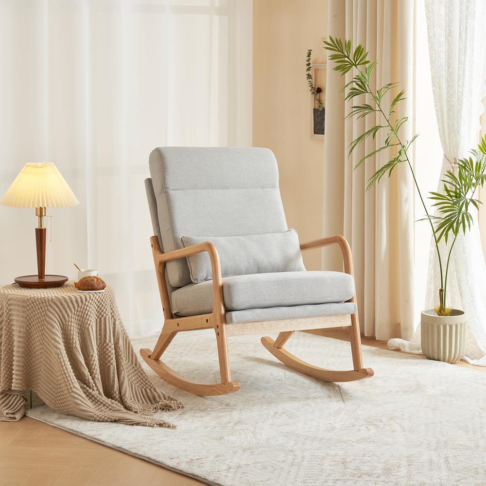 Wiley Modern Cushioned Rocking Armchair
