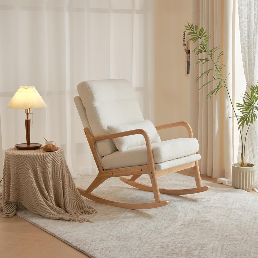 Wiley Modern Cushioned Rocking Armchair