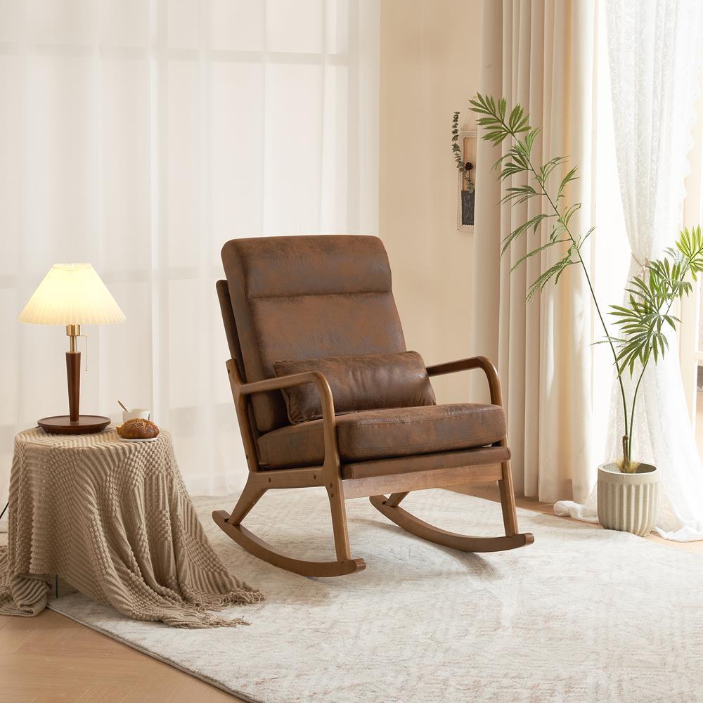 Wiley Modern Cushioned Rocking Armchair