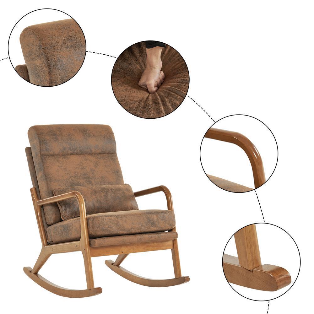 Wiley Modern Cushioned Rocking Armchair