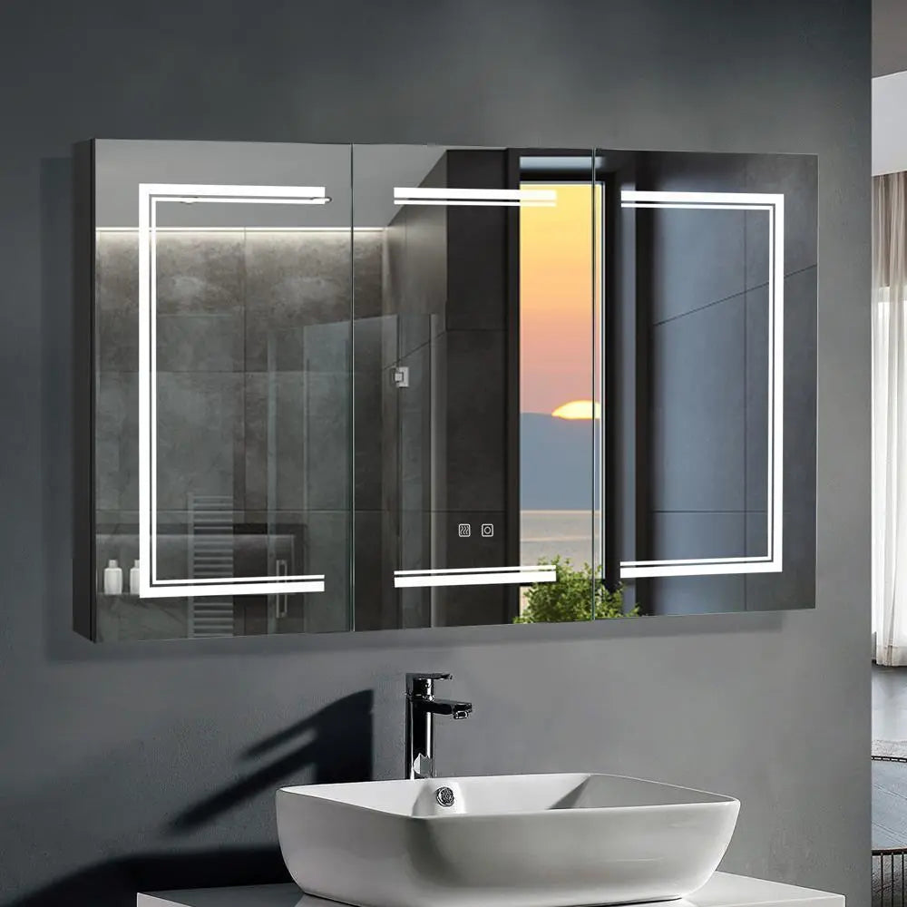 48" Mirror Lighted Medicine Cabinet Canva Home