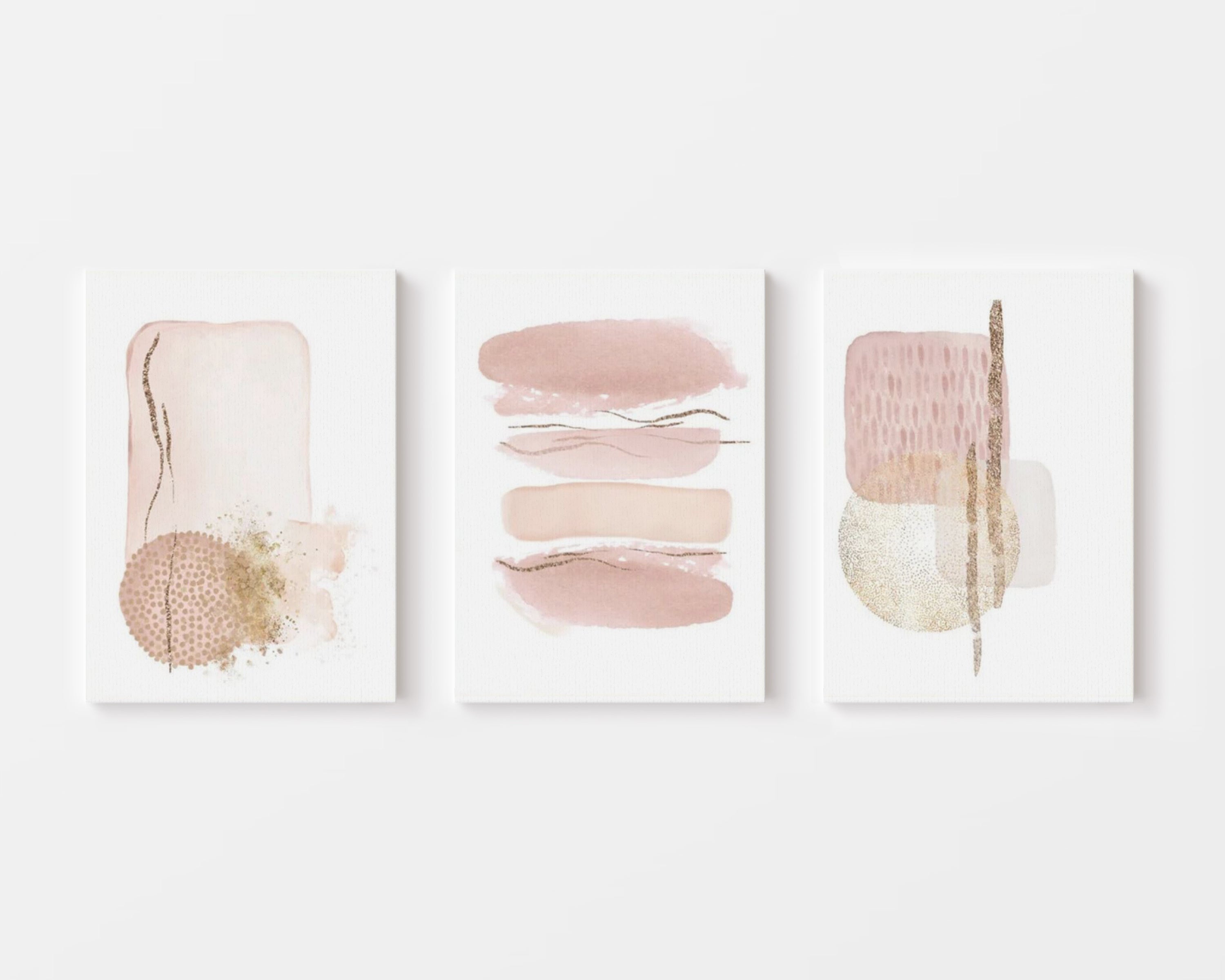 Abstract Pink and Gold Canvas Canva Home