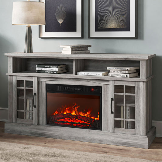 Isaac Farmhouse Fireplace TV Stand (Up to 65")