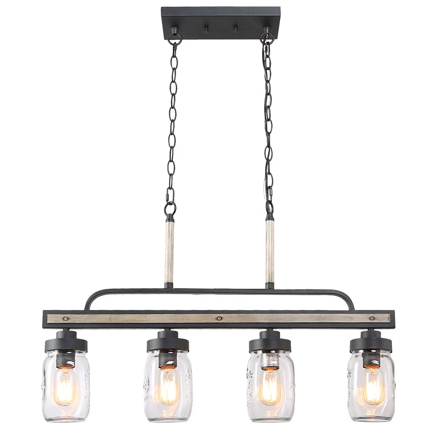 4 Containers Farmhouse Dining Room Chandelier