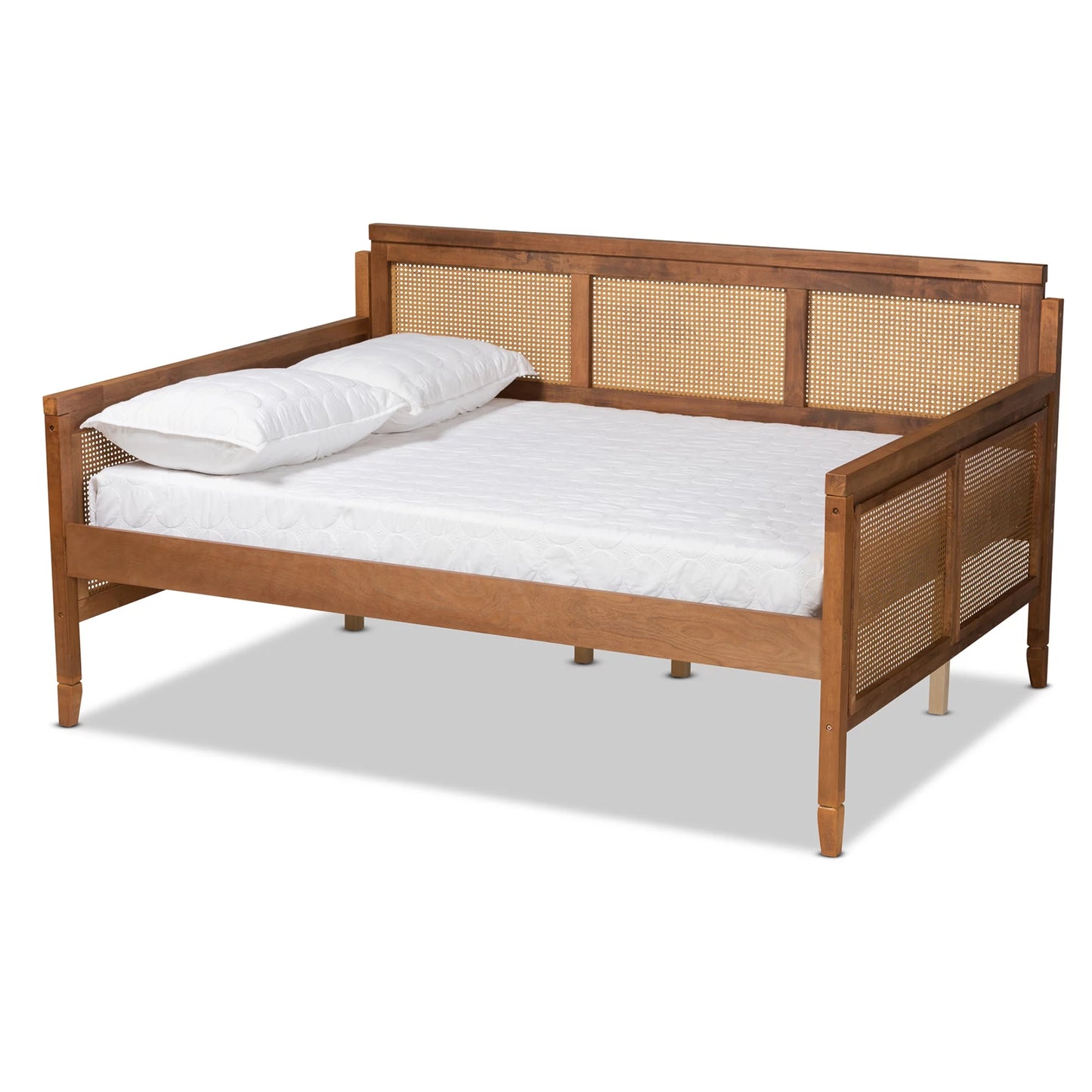 Louie Full Wooden Rattan Daybed