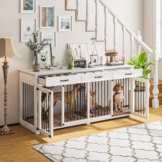 Mayer Double Dog Crate Furniture For 2 Dogs