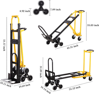 3-in-1 Industrial Convertible Hand Truck Dolly Cart - Canva Home