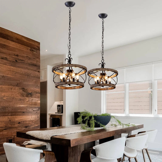 Circle Farmhouse Dining Room Chandelier