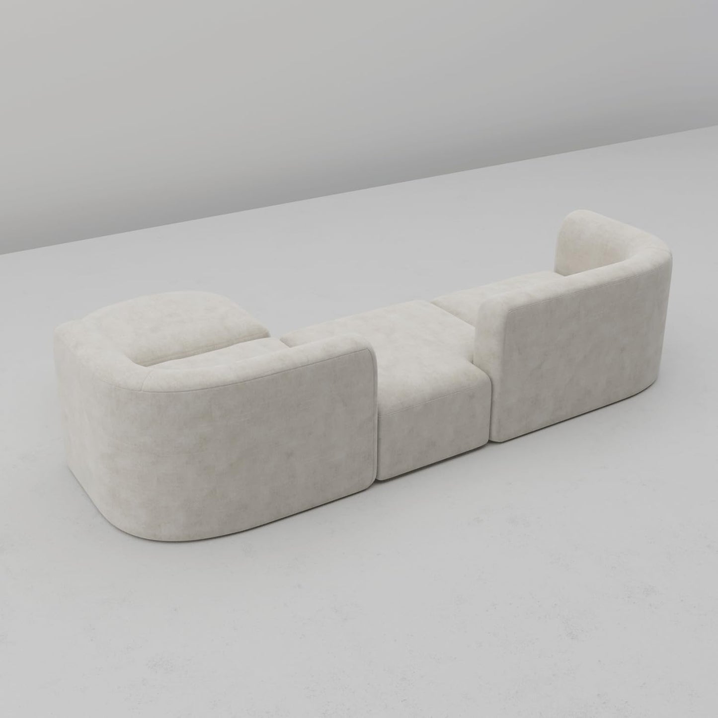 Acann Luxury Modern Tight Curved Back Velvet Sofa