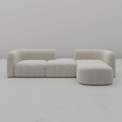 Acann Luxury Modern Tight Curved Back Velvet Sofa