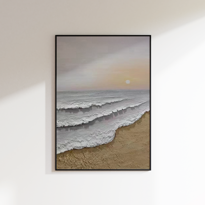 Sunset Beach Oil Painting