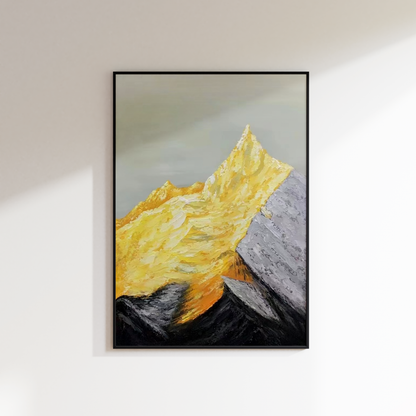 Sunset Mountain Oil Painting