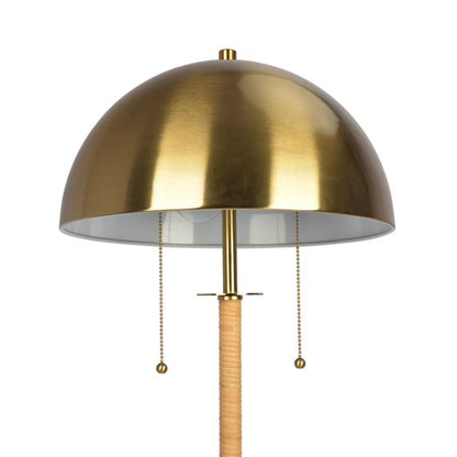 Star Two-Light Brass Metal Floor Lamp