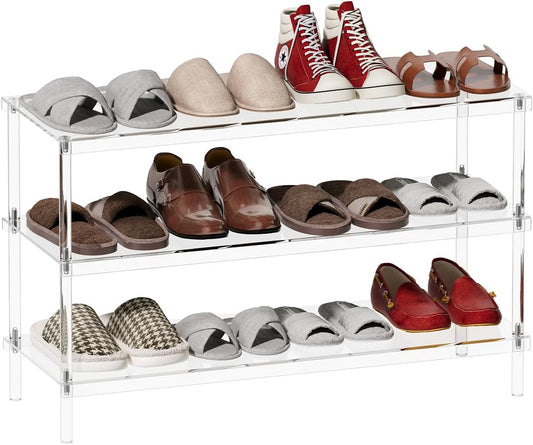 Aquiver 3-Tier Acrylic Shoe Rack