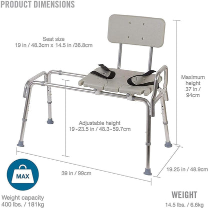 Senior Tub Transfer Bench and Shower Chair - Canva Home
