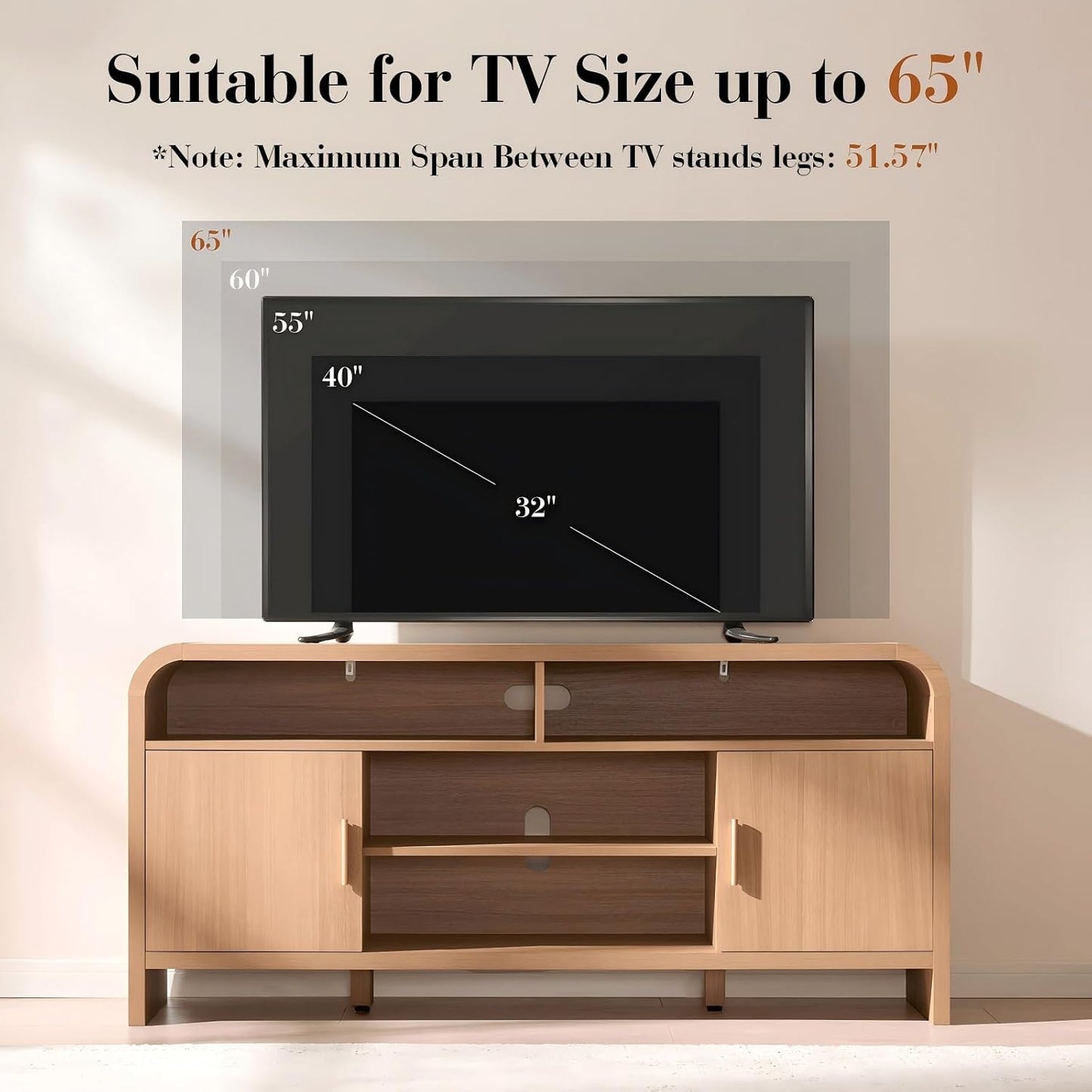 Ellie 59.5" Curved TV Stand