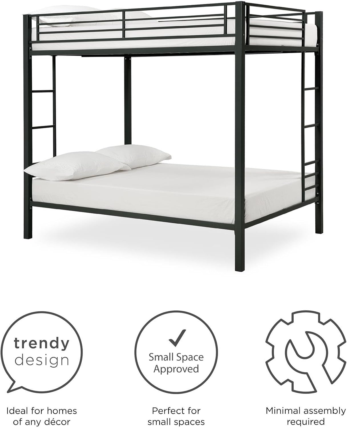 DHP Full Over Full Metal Bunk Bed - Canva Home