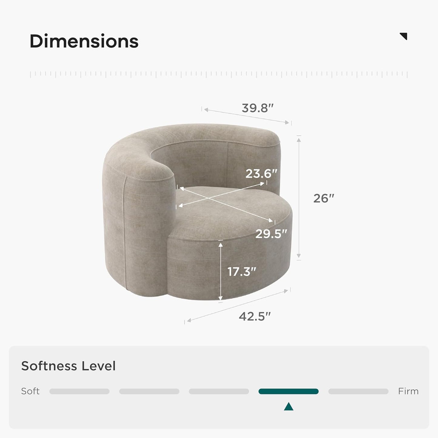 Modern Wool-Like T-Shape Couch