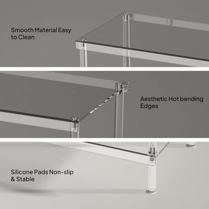 Aquiver 3-Tier Acrylic Shoe Rack