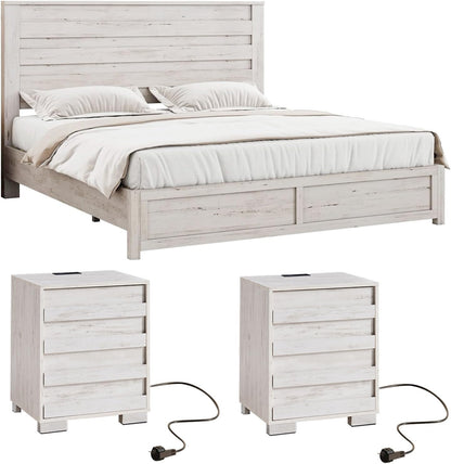 Luxoax 3 Pcs Bedroom Furniture Sets - Canva Home