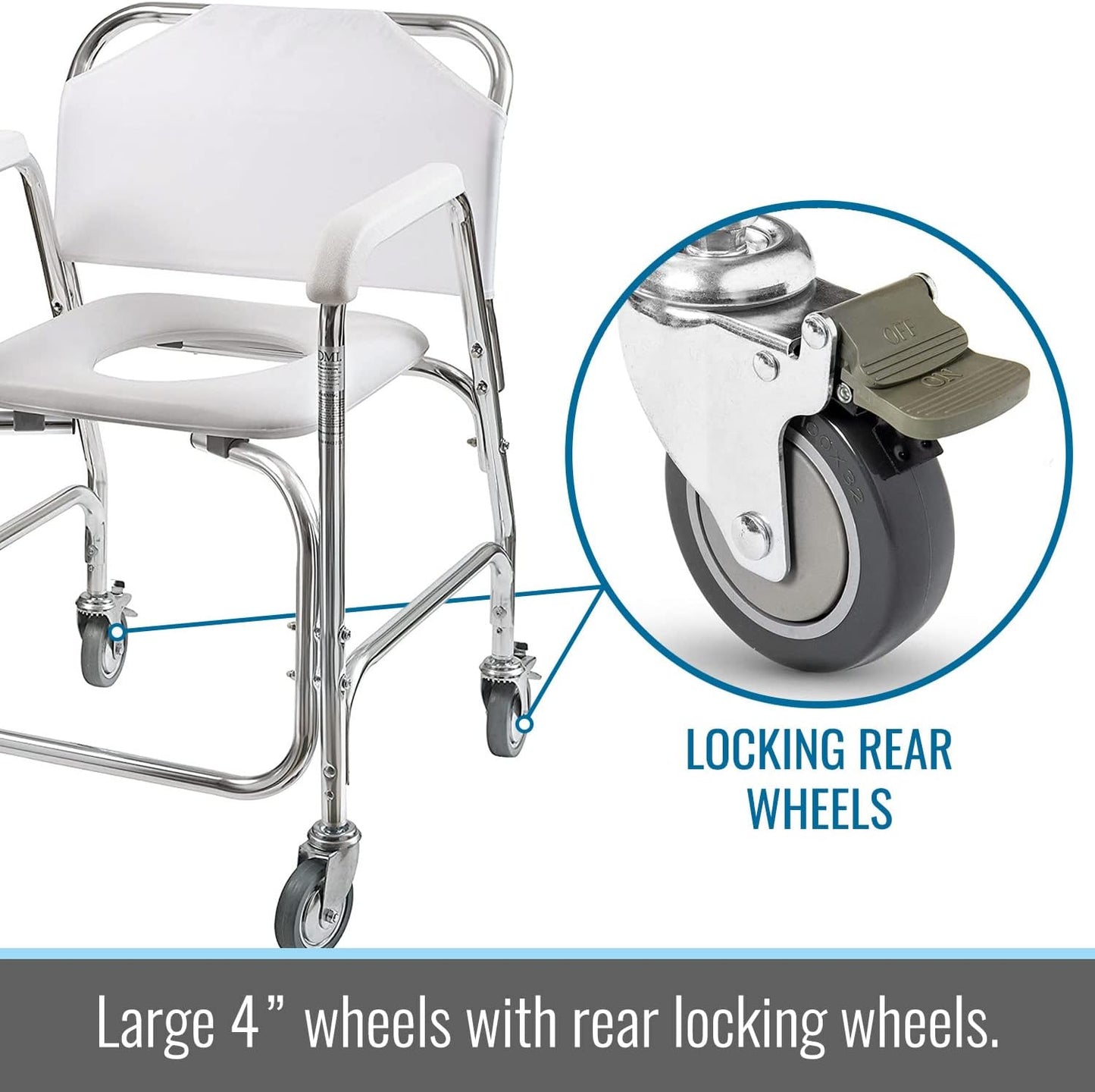 Senior Rolling Shower Chair - Canva Home
