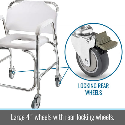 Senior Rolling Shower Chair - Canva Home