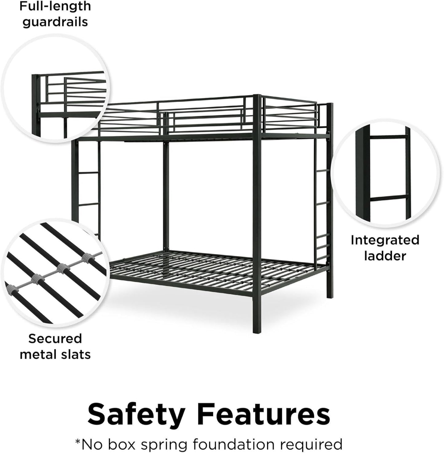 DHP Full Over Full Metal Bunk Bed - Canva Home