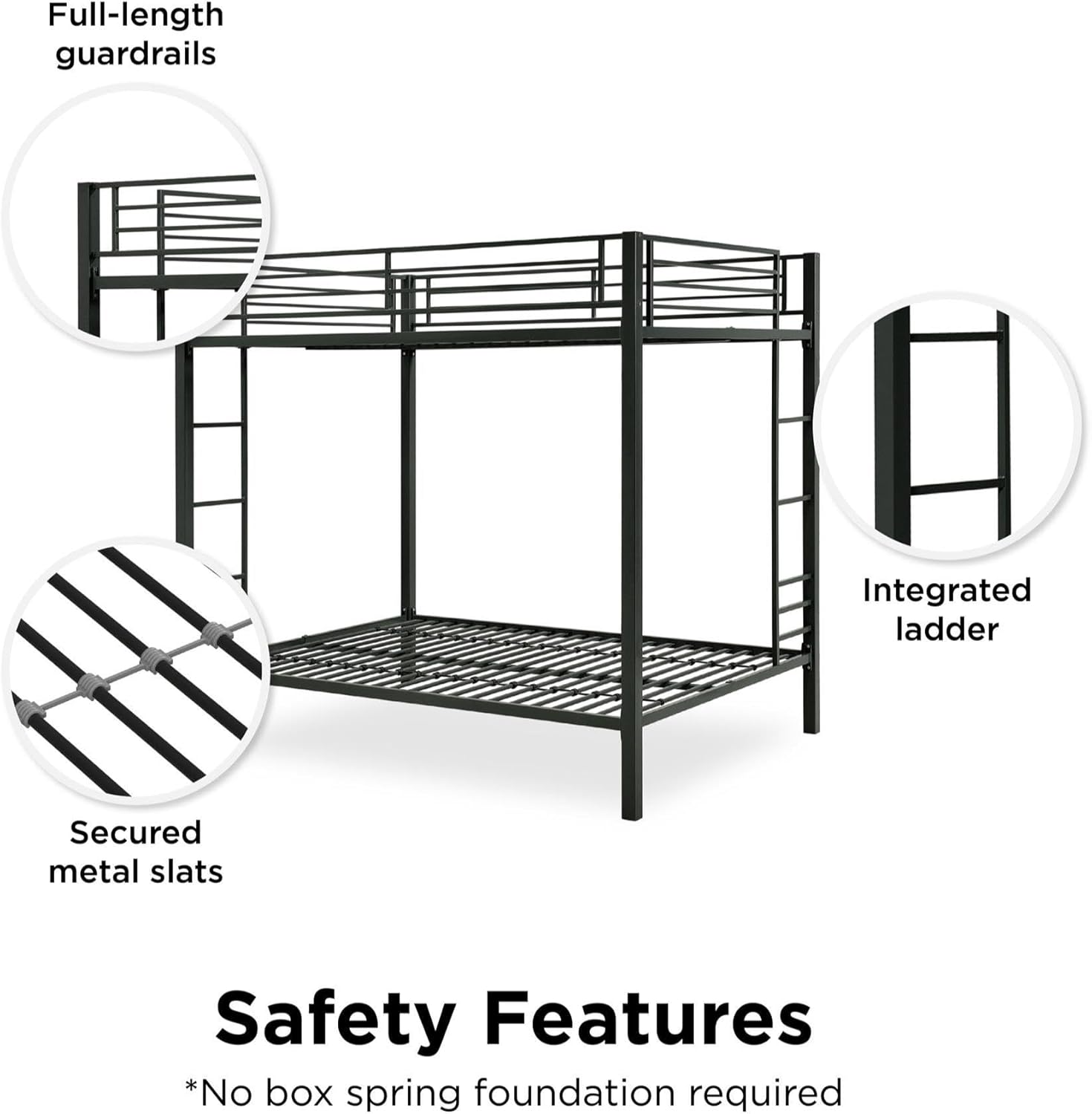 DHP Full Over Full Metal Bunk Bed - Canva Home