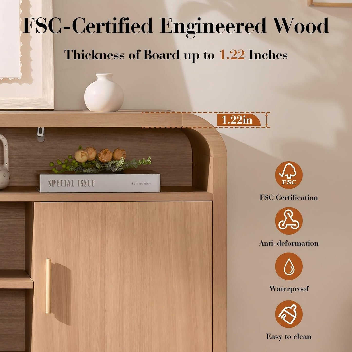 Ellie 59.5" Curved TV Stand