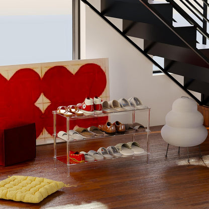 Aquiver 3-Tier Acrylic Shoe Rack