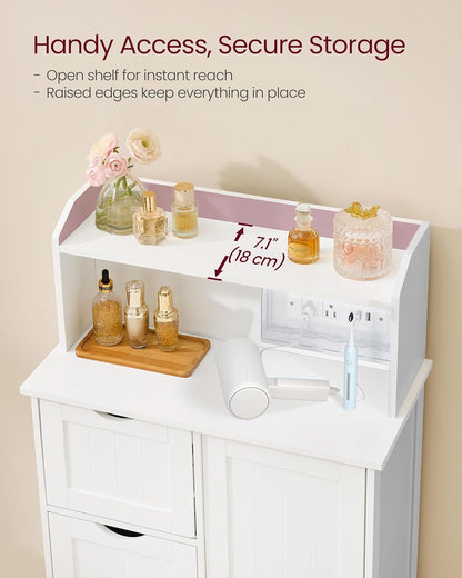 39.4" Tall Storage Cabinet with Power Strip